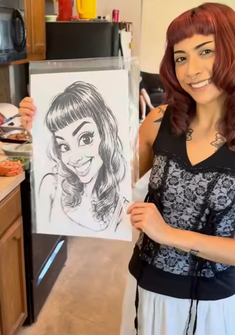 Digital Caricatures by Poppin' Partiez in the Dallas-Fort Worth Metroplex