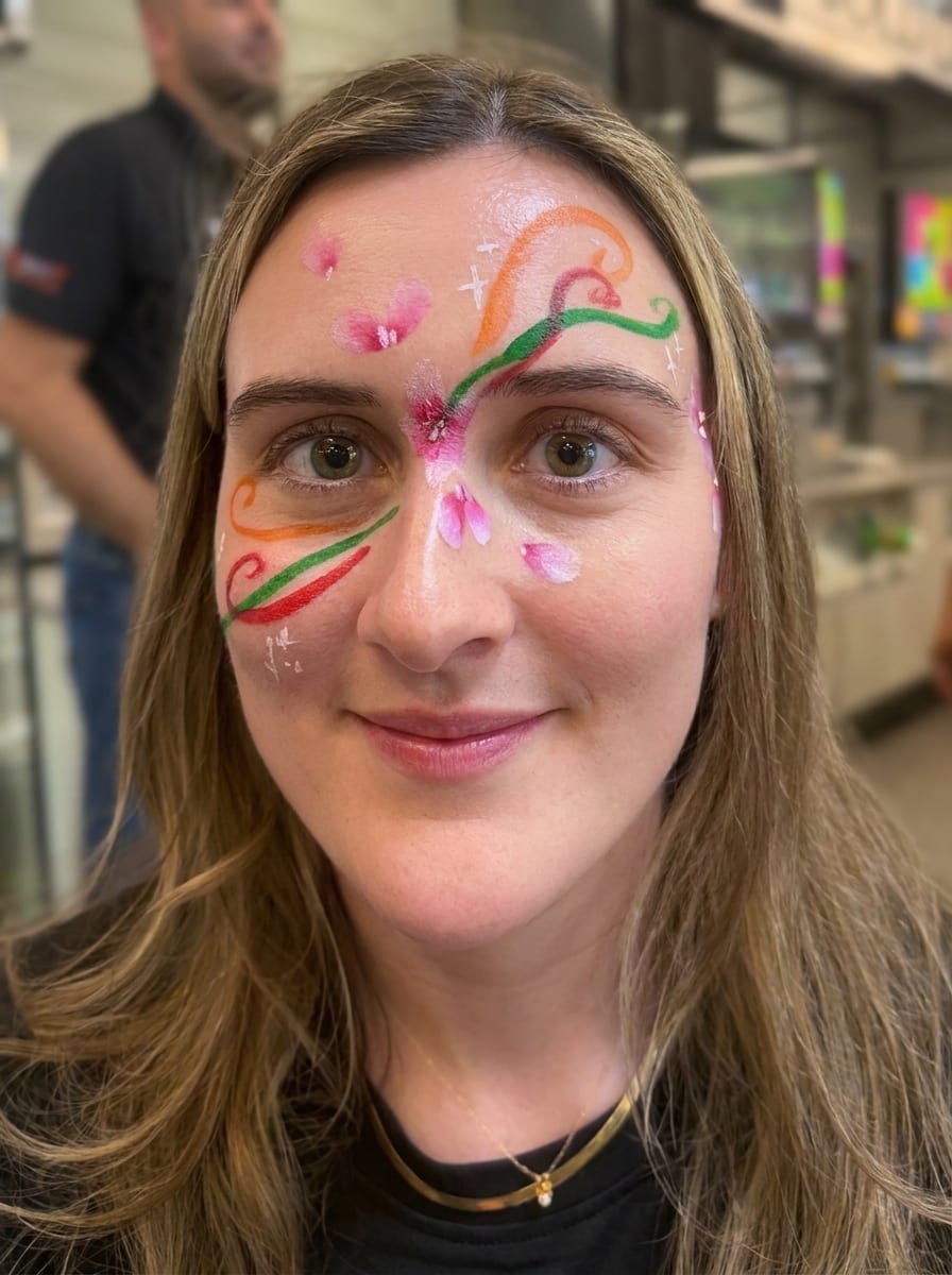 Face painting for kids at a Texas corporate event